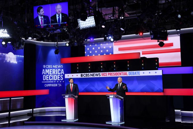 With just five weeks until Election Day, the debate offered one of the last major opportunities for each candidate to make a case for their ticket. It was a policy-heavy showdown, where the candidates were asked about topics that included the Middle East, abortion and the economy.