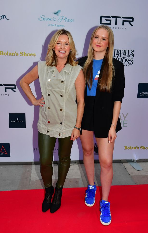 Film Premiere of Bolan's Shoes at FACT, Liverpool. Pictured Alex Fletcher and daughter Yasmin