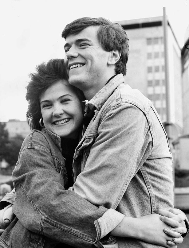 Simon O'Brien, actor best known as Damon from the soap Brookside with Gillian Kearney in October 1987