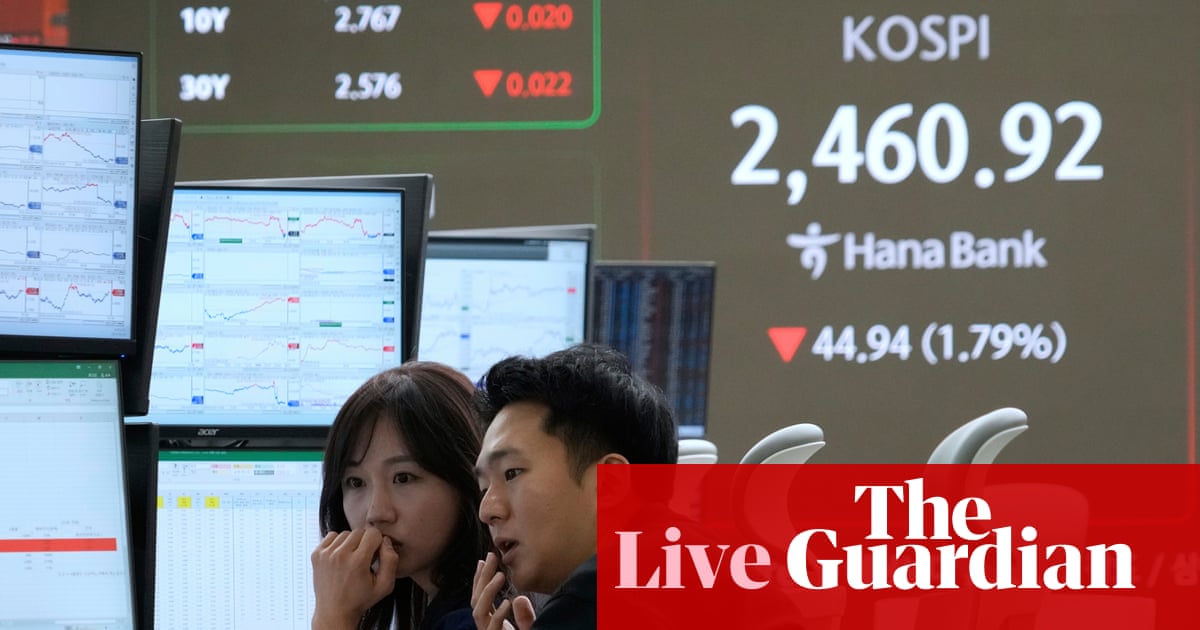 Asian markets plunge as world reels from Trump tariff announcement – business live
