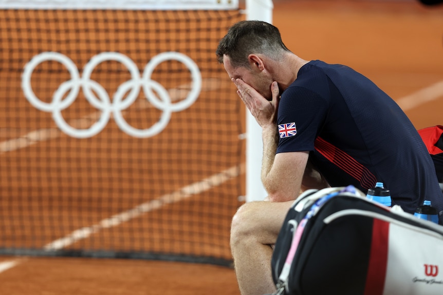 Andy Murray overcome with emotion at the Olympics