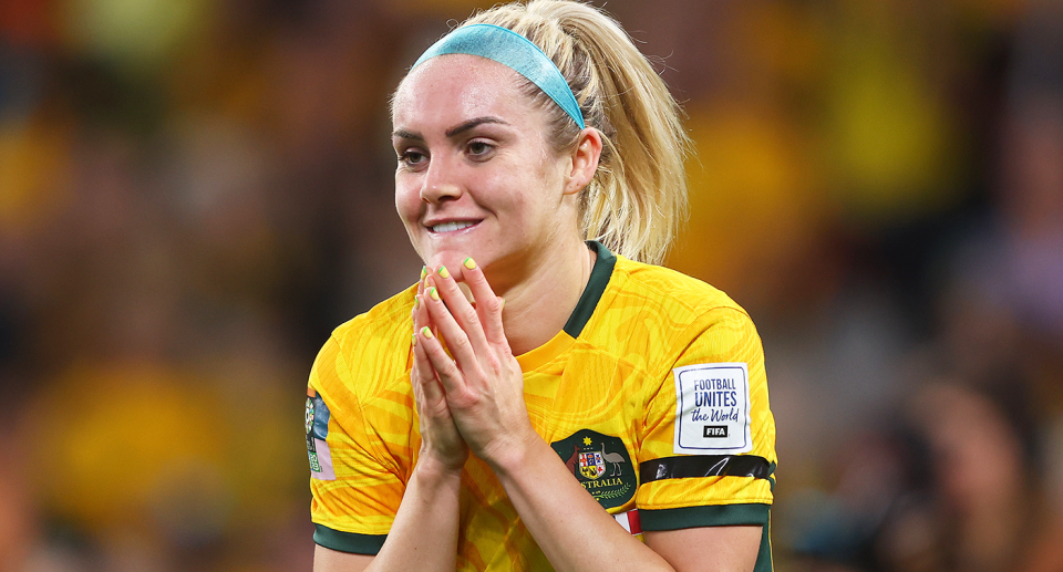 Pictured here is Matildas defender Ellie Carpenter.