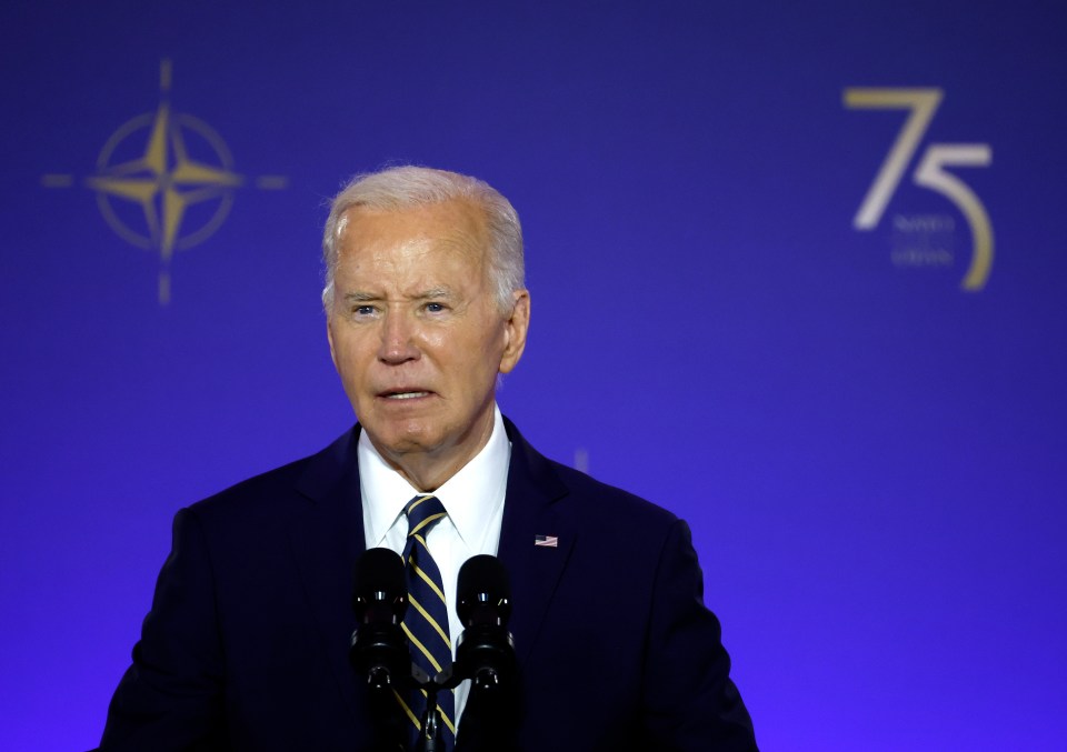 President Joe Biden speaking in Washington, DC, on July 9, 2024