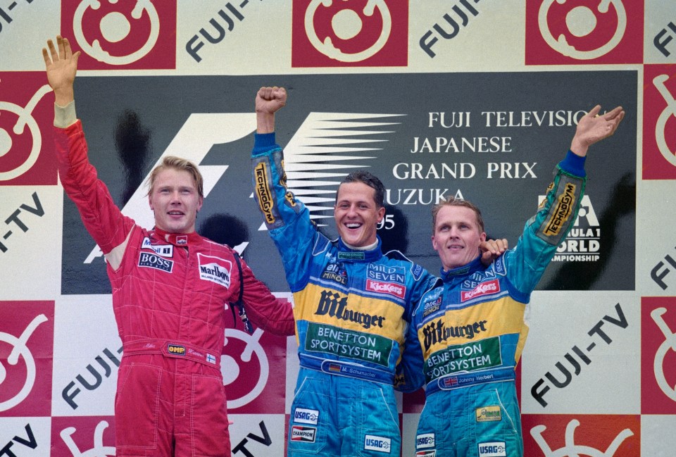 Herbert raced alongside rivals Hakkinen and Schumacher, who won a combined nine F1 driver's titles