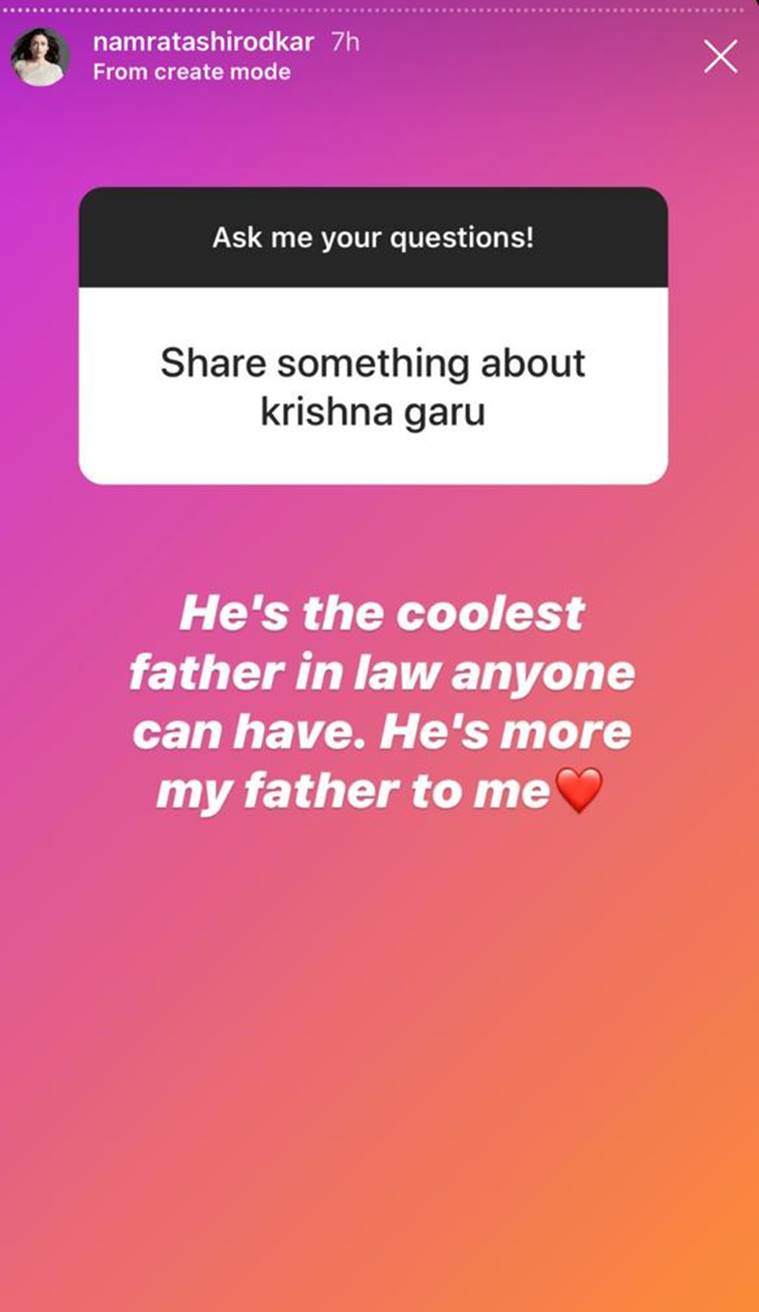 namrata shirodkar on krishna