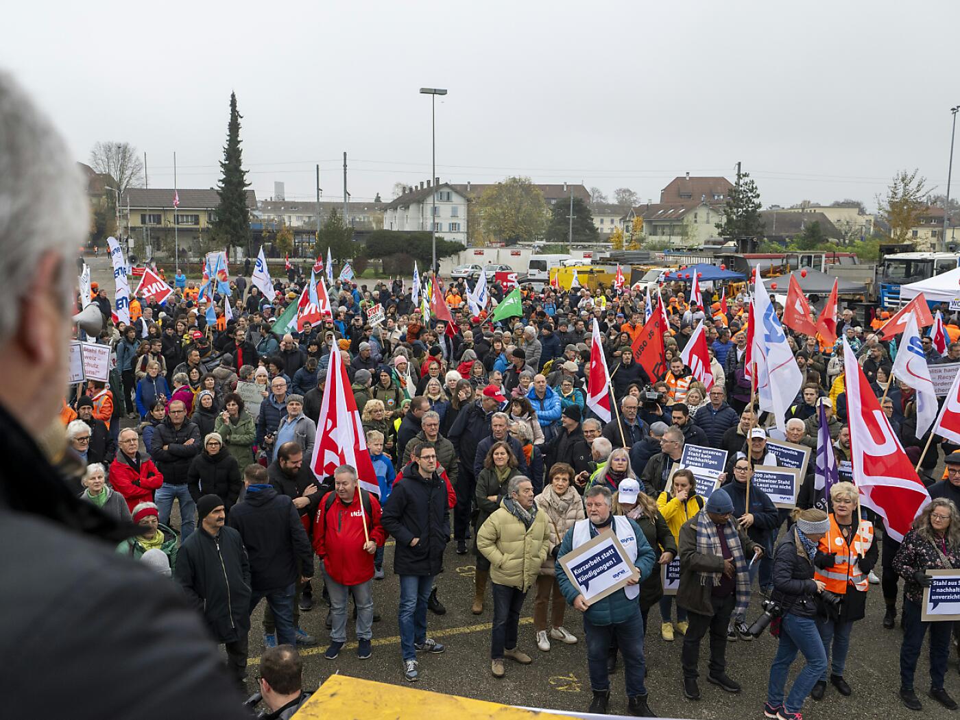 Solidarity rally for the preservation of the Gerlafingen steelworks