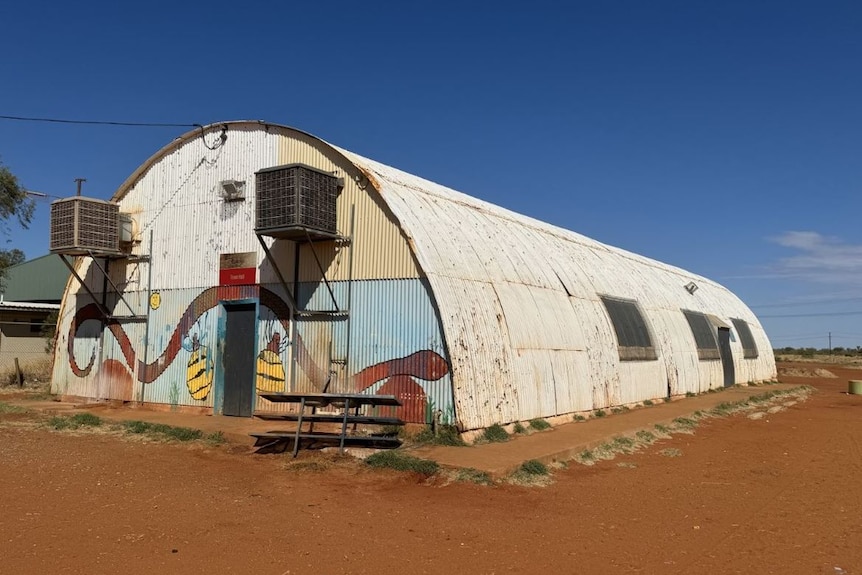 Papunya art studio in the red dirt desert