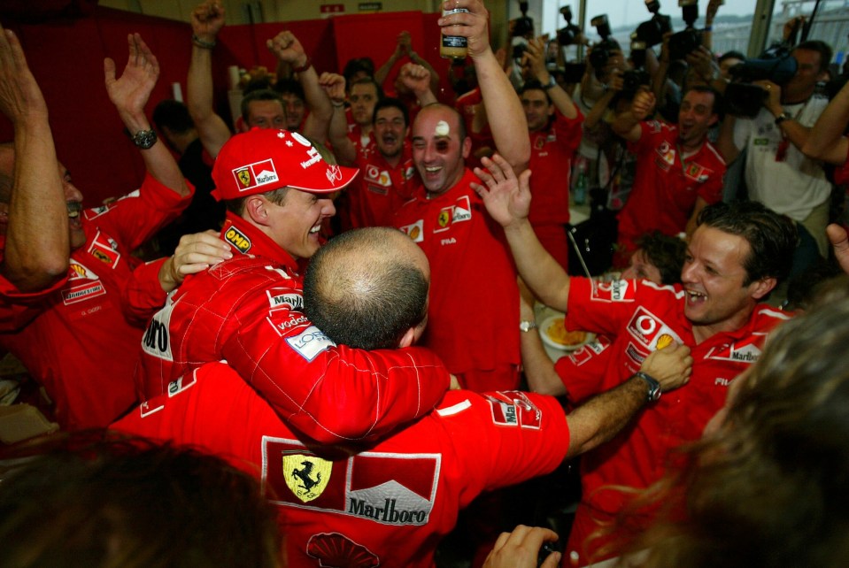 Schumacher showed off his great sense of humour when he wasn't in uber-competitive mode