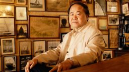 Chinese author Mo Yan poses while at the Saint Malo Book Fair in Saint Malo, France on the 4th of June 2006.