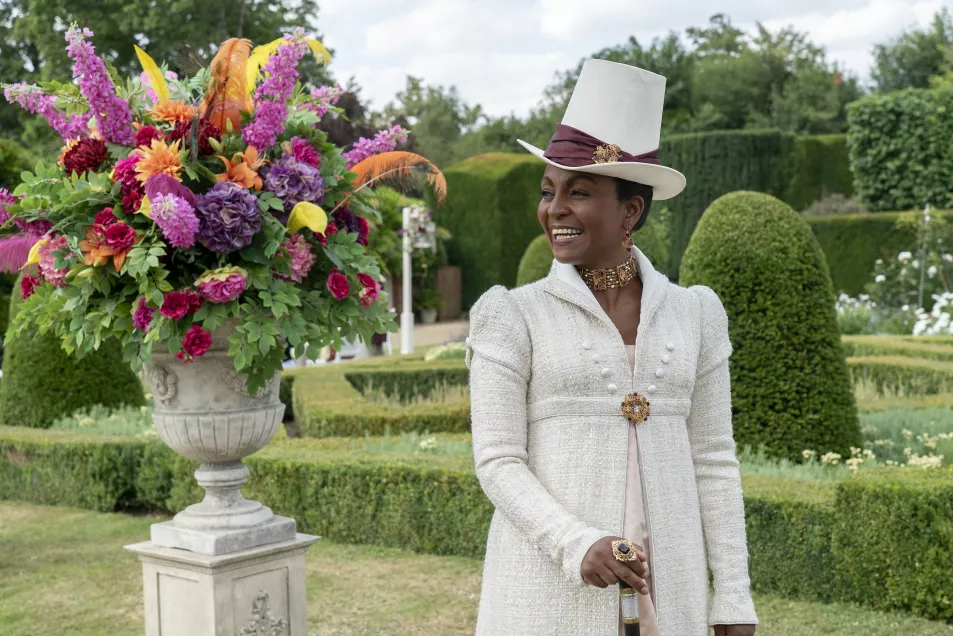 Adjoa Andoh as Lady Agatha Danbury in episode 301 of Bridgerton