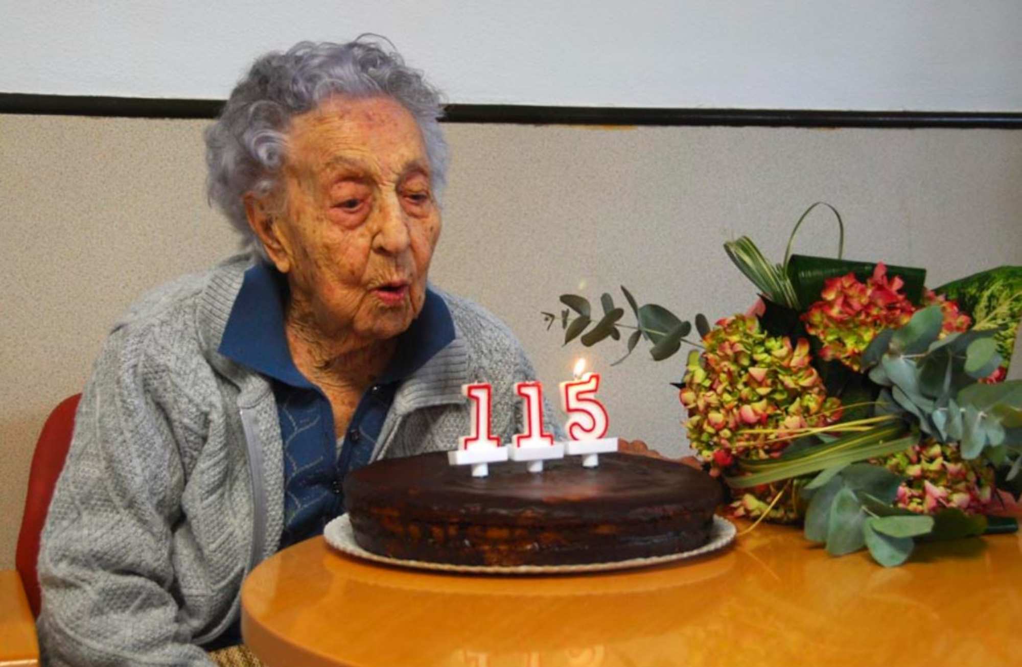 Maria celebrating her 115th birthday