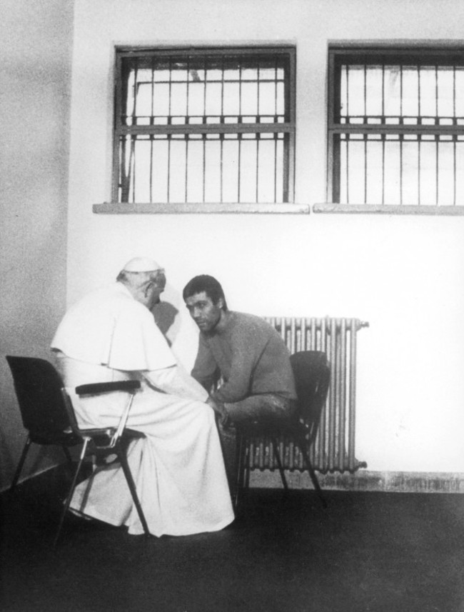 pope-john-paul-ii-in-conversation-with-ali-agca-who-tried-to-kill-him-in-a-cell-in-the-rebibbia-prison-where-he-serves-his-sentence