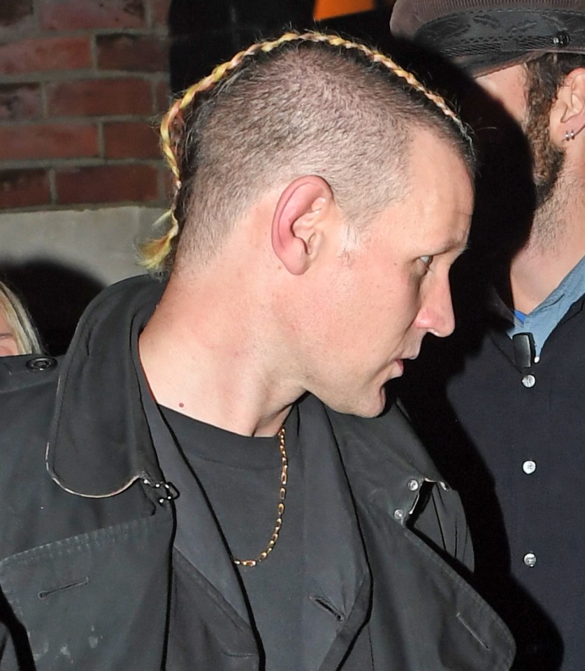 Doctor Who star Matt Smith, who joined the Oasis star, sported a multi-coloured mohawk hairstyle