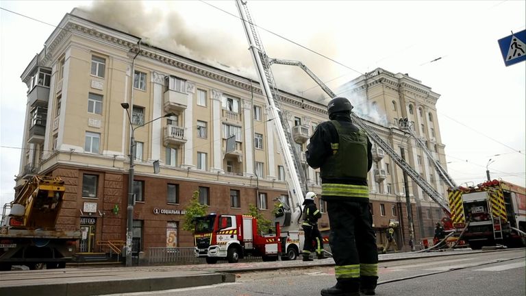 Zelensky reiterated his call for air defences saying “Russia must be held accountable for its terror, and every missile, every Shahed must be shot down.”