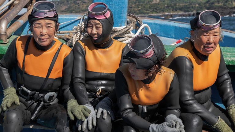 Haenyeo divers of South Korea’s Jeju Island. Pic: Apple TV+